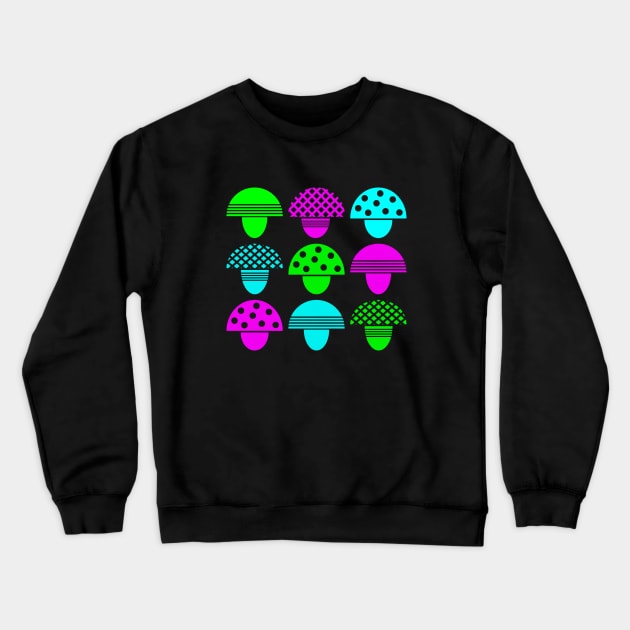 Magic Mushrooms Crewneck Sweatshirt by Anastasiya Malakhova